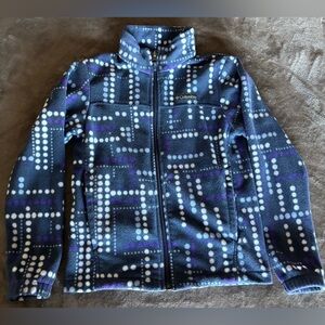 Columbia Blue and Purple Patterned Fleece Jacket